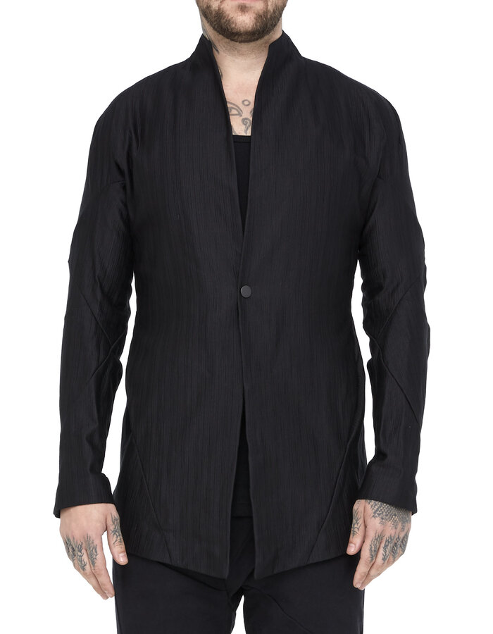 LEON EMANUEL BLANCK FORCED SHORT BLAZER - COTTON CHEMTRAIL