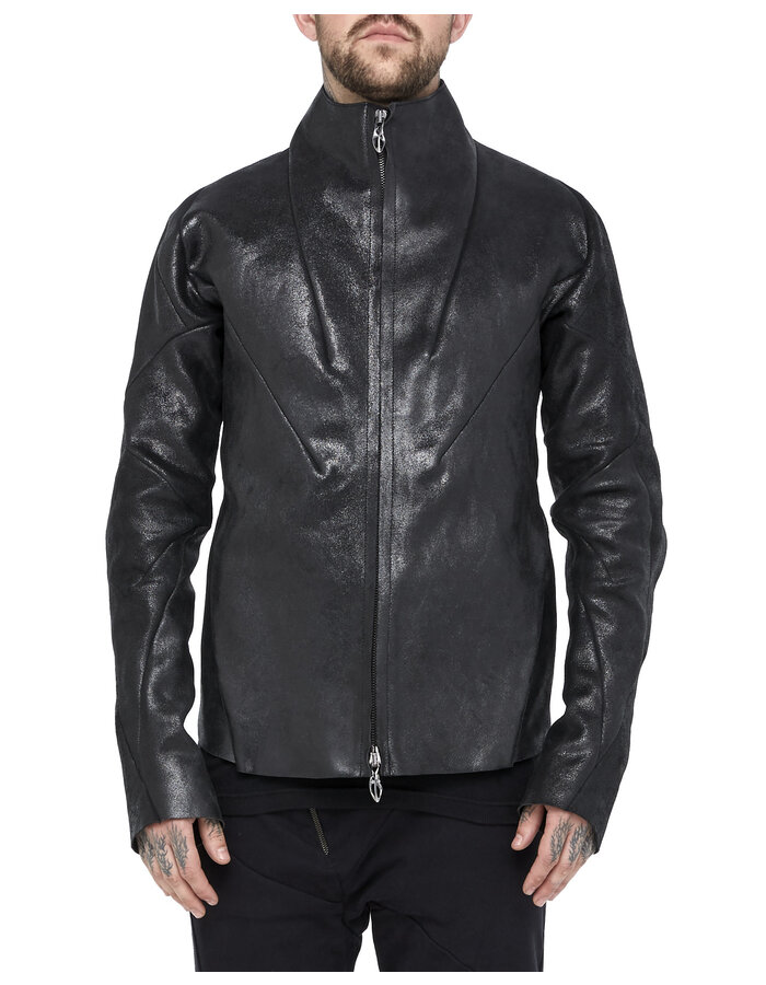 LEON EMANUEL BLANCK FORCED AVIATOR JACKET - RESIN COATED GUIDI HORSE