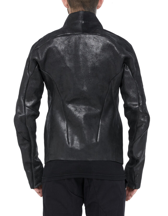 LEON EMANUEL BLANCK FORCED AVIATOR JACKET - RESIN COATED GUIDI HORSE