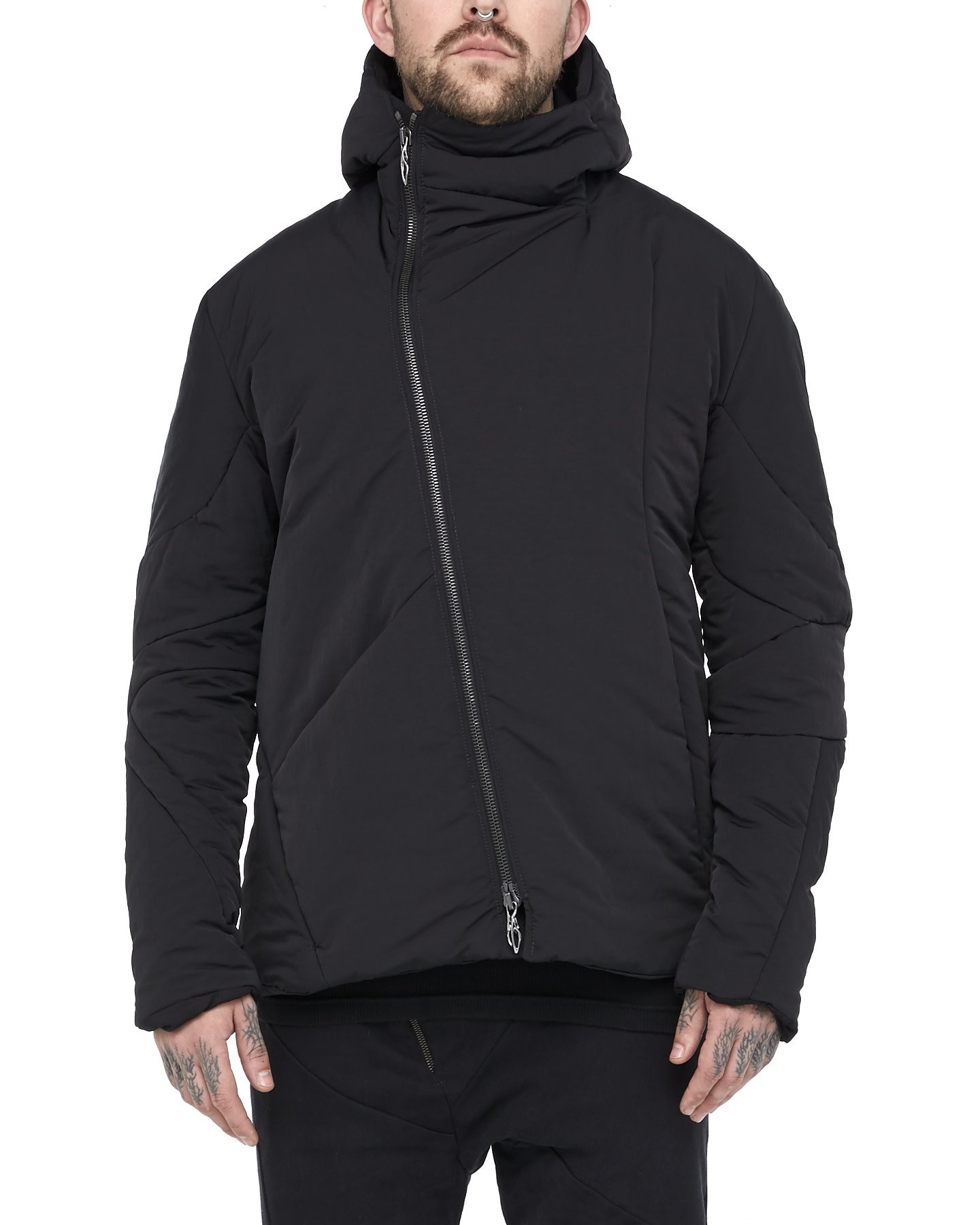 DISTORTION HOODED L JACKET - POLY TECH / GOOSE DOWN