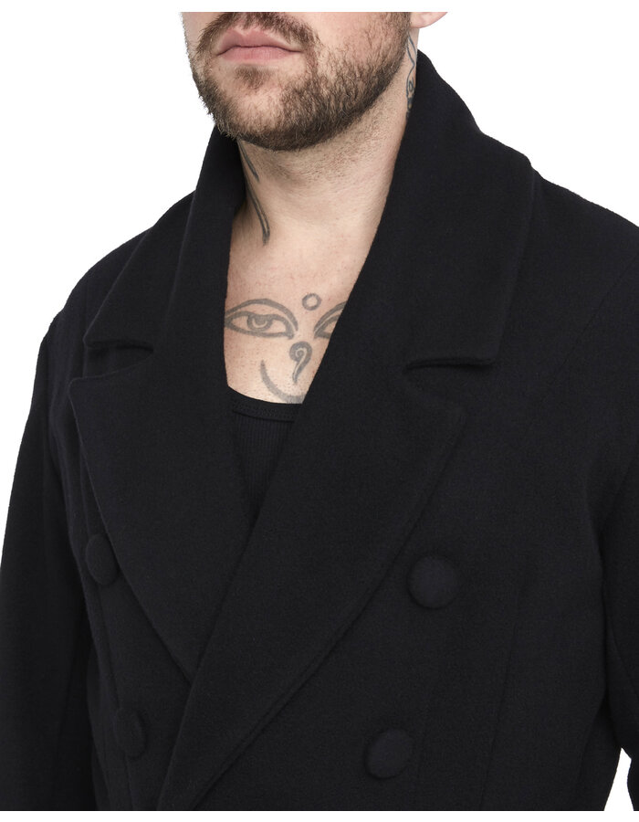 DAVIDS ROAD WOOL DOUBLE BREASTED COAT