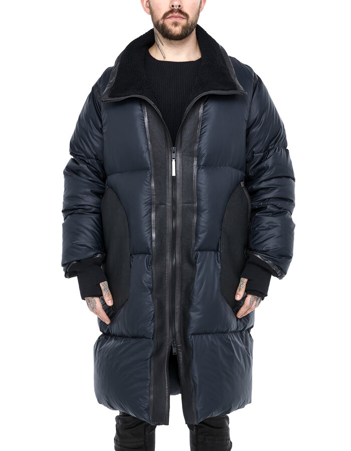 ISAAC SELLAM EXPERIENCE SUSPECT SHEARLING TRIMMED DOWN COAT