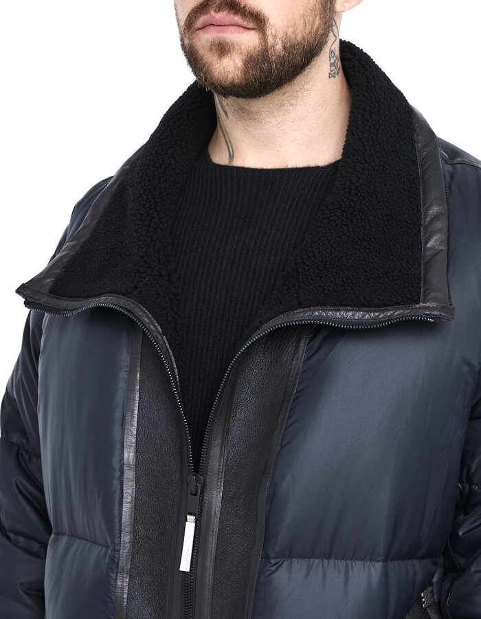 ISAAC SELLAM EXPERIENCE SUSPECT SHEARLING TRIMMED DOWN COAT