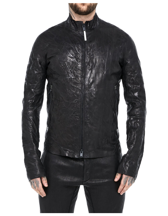 ISAAC SELLAM EXPERIENCE SEAMLESS HAMMERED LAMBSKIN JACKET