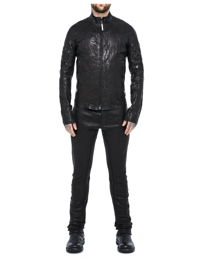 ISAAC SELLAM EXPERIENCE SEAMLESS HAMMERED LAMBSKIN JACKET