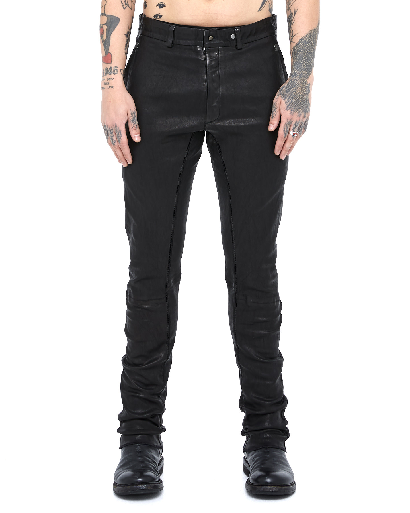 FETARD STRETCH LEATHER SLIM TROUSER