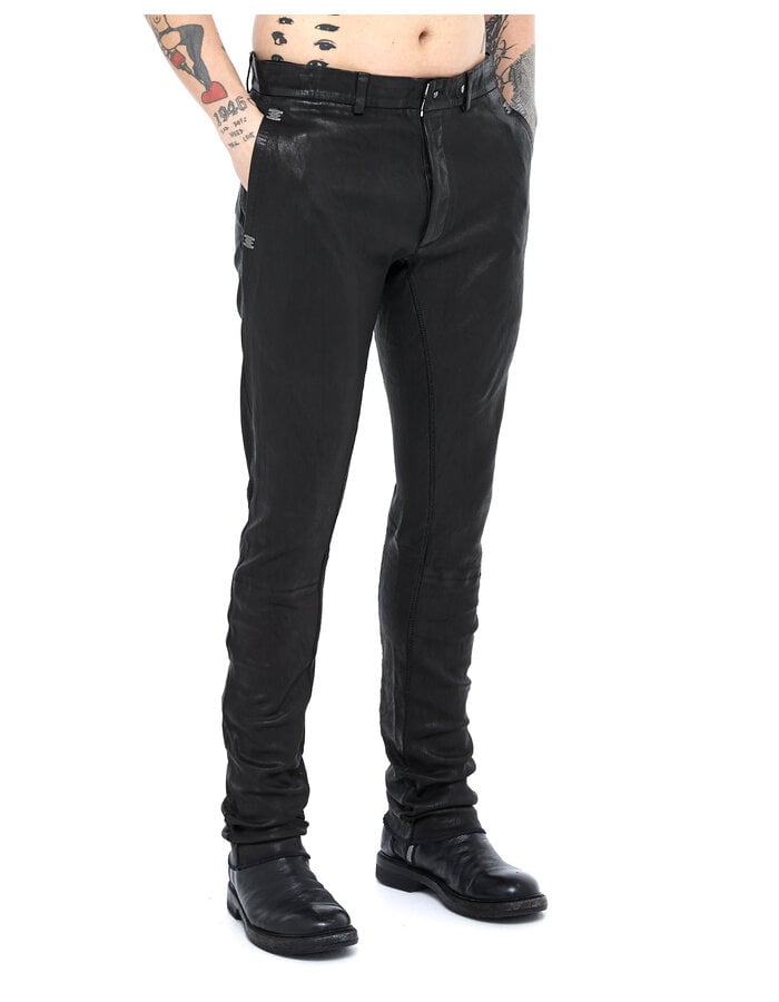ISAAC SELLAM EXPERIENCE FETARD STRETCH LEATHER SLIM TROUSER