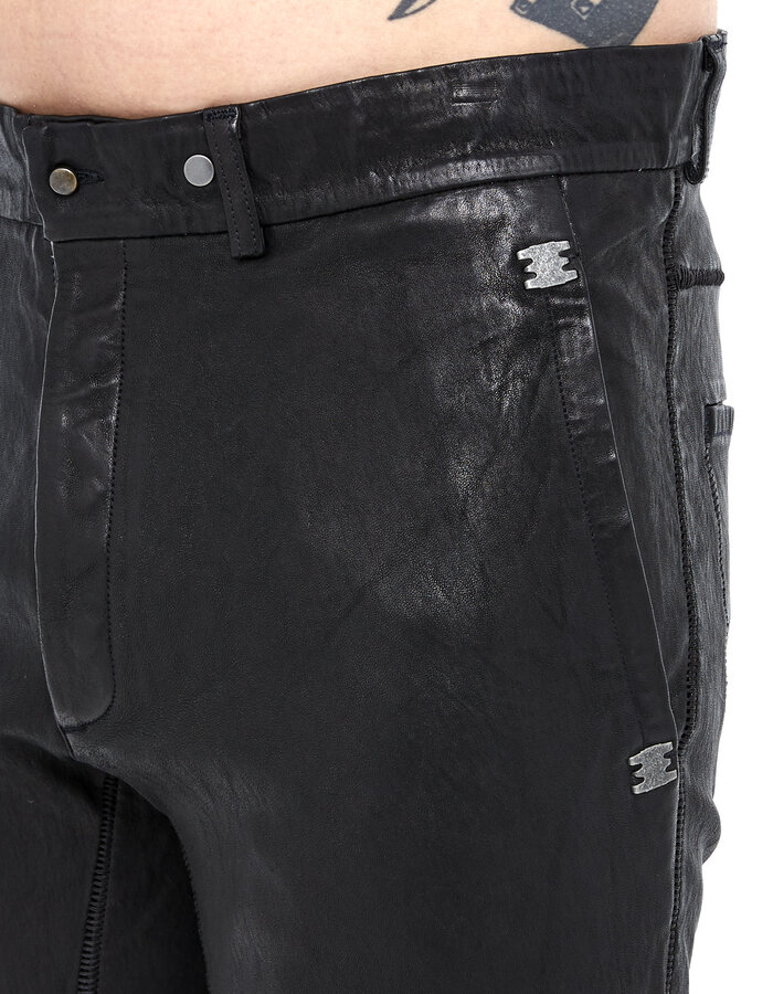 ISAAC SELLAM EXPERIENCE FETARD STRETCH LEATHER SLIM TROUSER