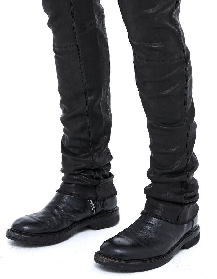 ISAAC SELLAM EXPERIENCE FETARD STRETCH LEATHER SLIM TROUSER