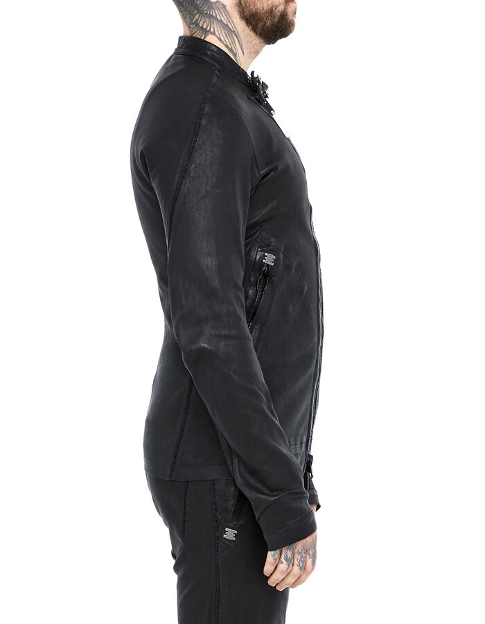 ISAAC SELLAM EXPERIENCE BUTE NEO STRETCH LEATHER JACKET