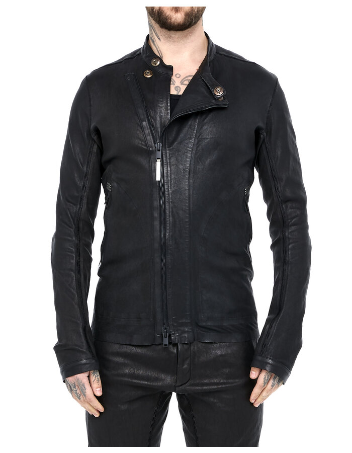 ISAAC SELLAM EXPERIENCE BUTE NEO STRETCH LEATHER JACKET