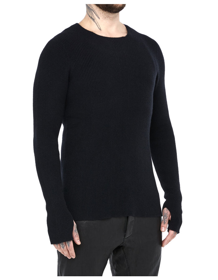 ISAAC SELLAM EXPERIENCE CORROMPU HIGH GAUGE KNIT CASHMERE CREWNECK