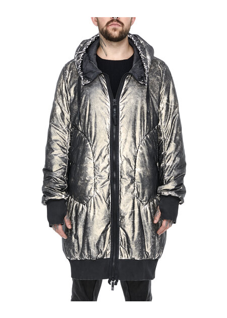 69 BY ISAAC SELLAM REFLECTIVE PADDED COAT WITH HOOD