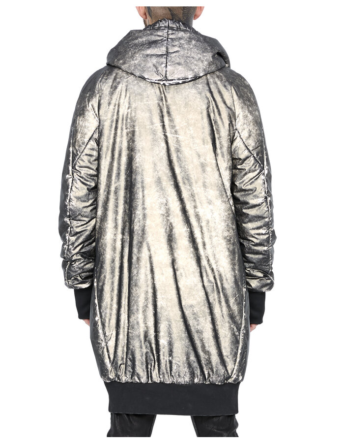 69 BY ISAAC SELLAM REFLECTIVE PADDED COAT WITH HOOD