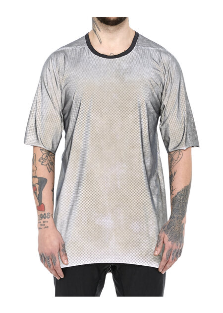 69 BY ISAAC SELLAM REFLECTIVE PERFORATED NYLON T-SHIRT