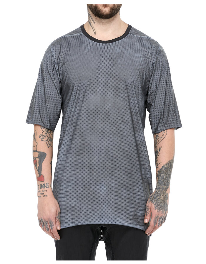 69 BY ISAAC SELLAM REFLECTIVE PERFORATED NYLON T-SHIRT