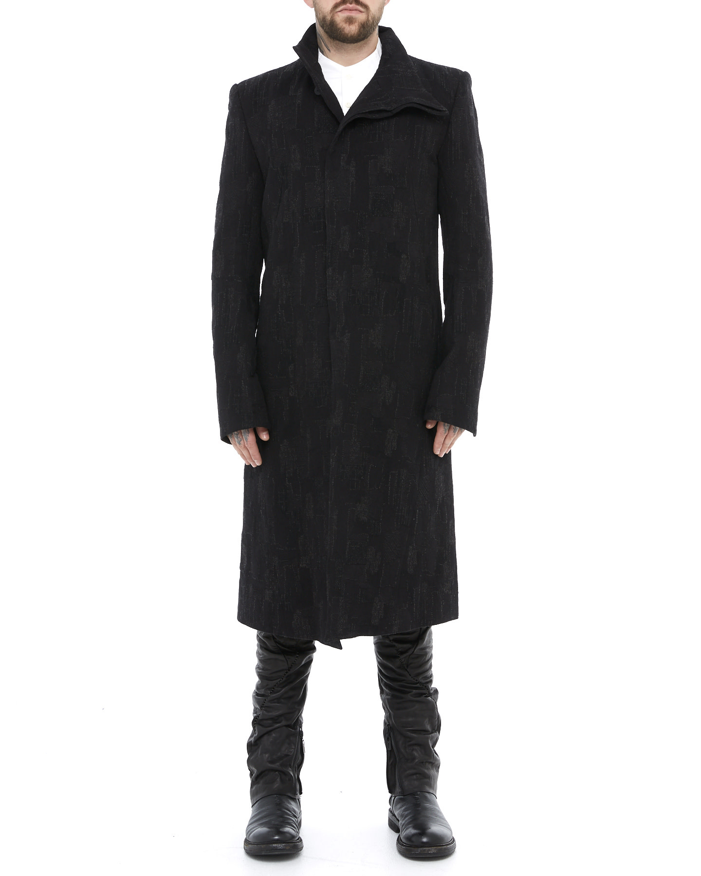 Silk Wool Cotton Jacquard Chester Coat by D. Hygen | Shop Unaltd NYC