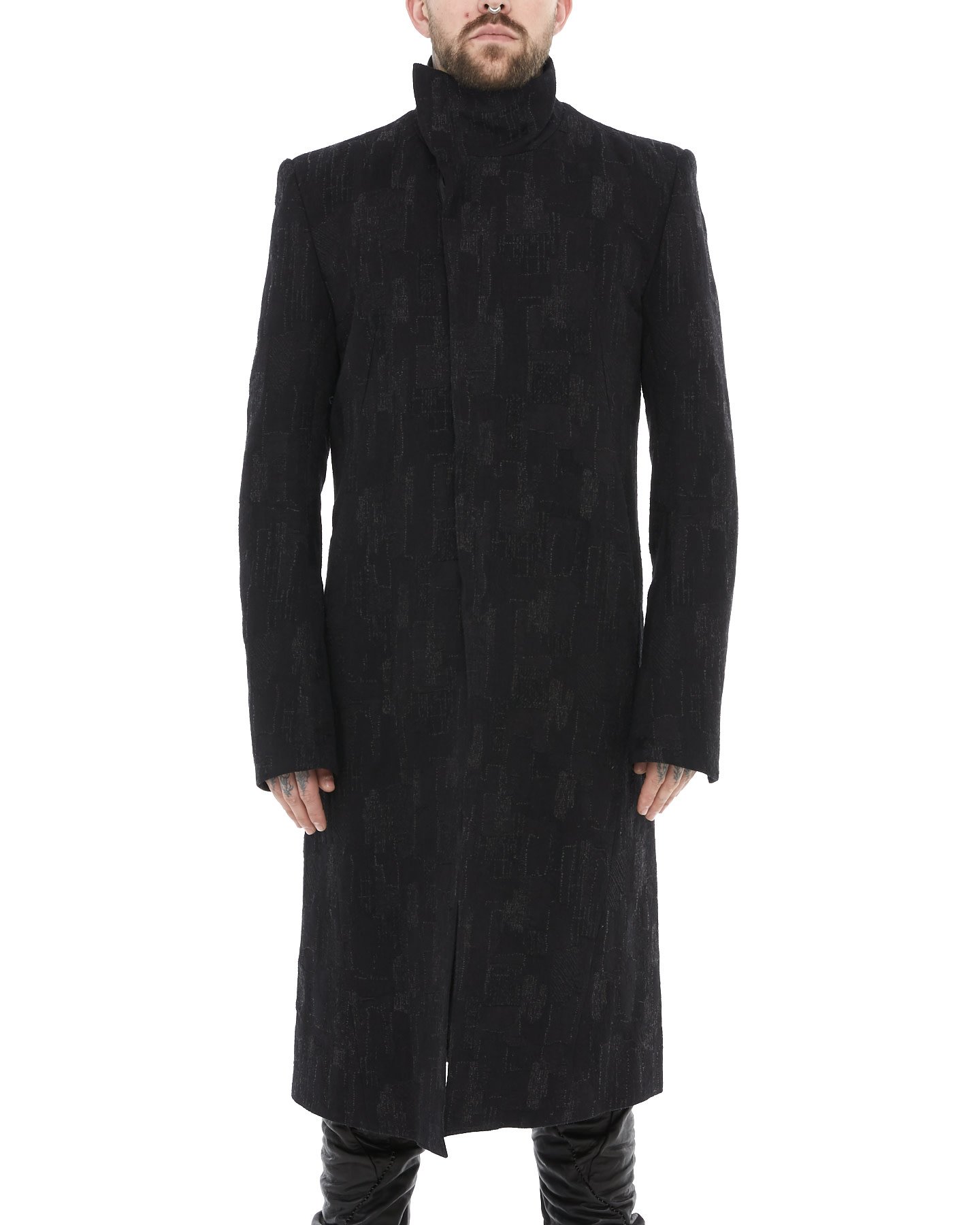 Silk Wool Cotton Jacquard Chester Coat by D. Hygen | Shop Unaltd NYC