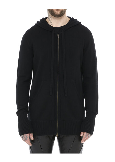 LARS ANDERSON WOOL KNIT ZIP UP HOODIE