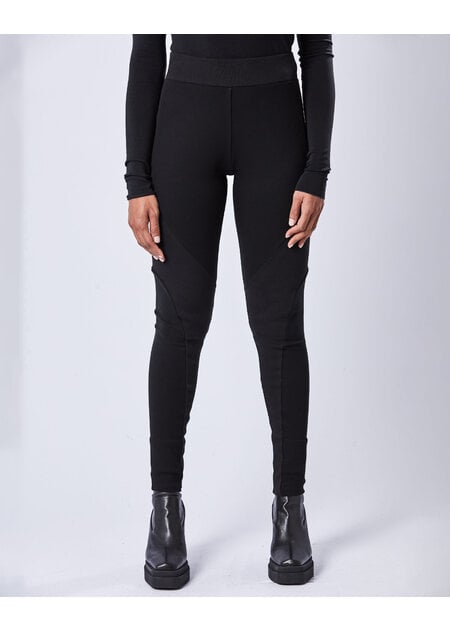 THOM KROM STRETCH VISCOSE RIB DETAIL LEGGINGS