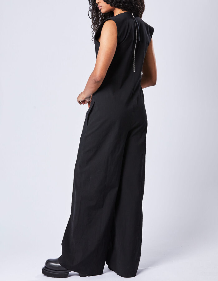 THOM KROM VISCOSE & RAYON STRETCH WIDE LEG JUMPSUIT