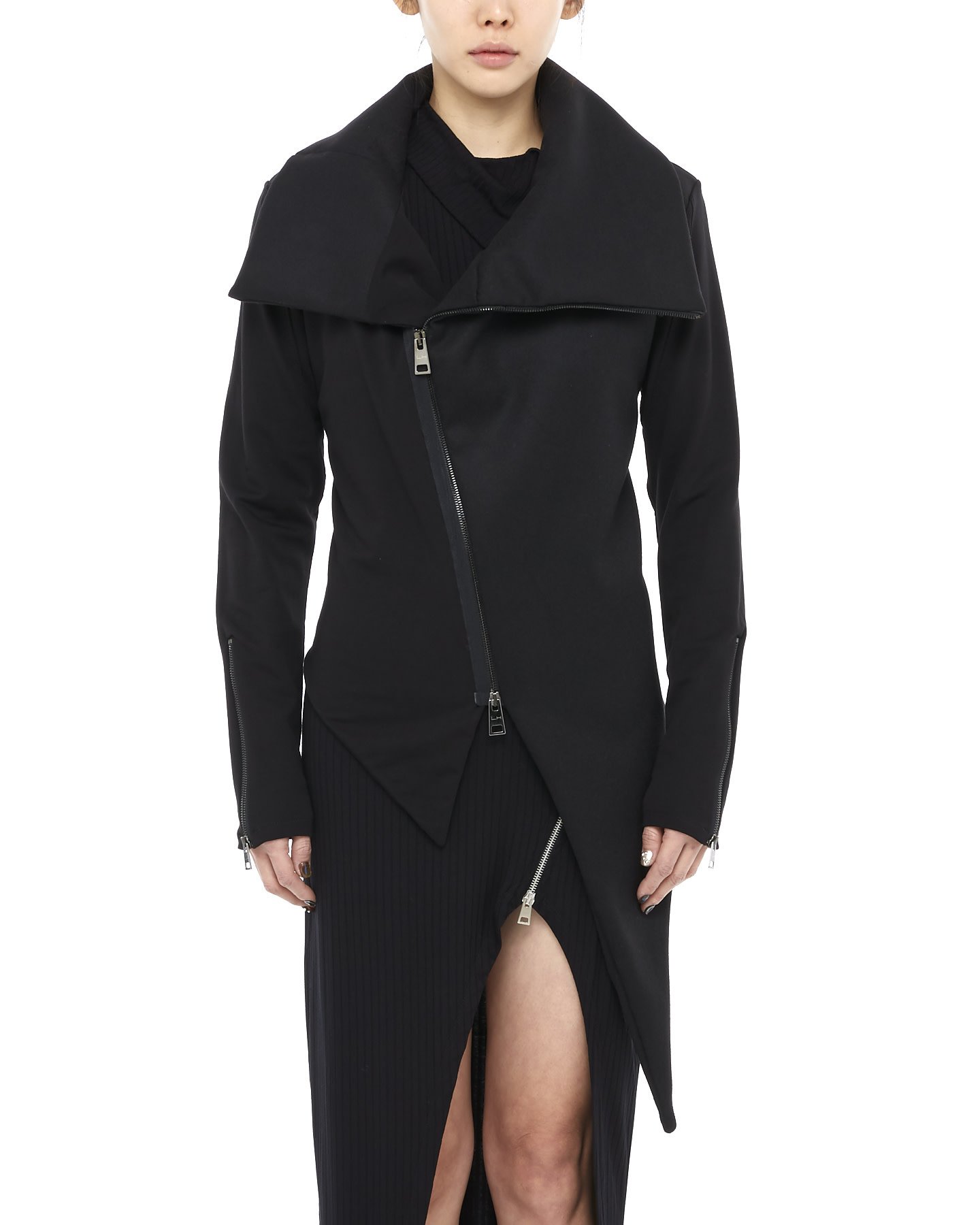 Fitted Asymmetric Zip Jacket by La Haine Inside Us | Shop Untitled NYC