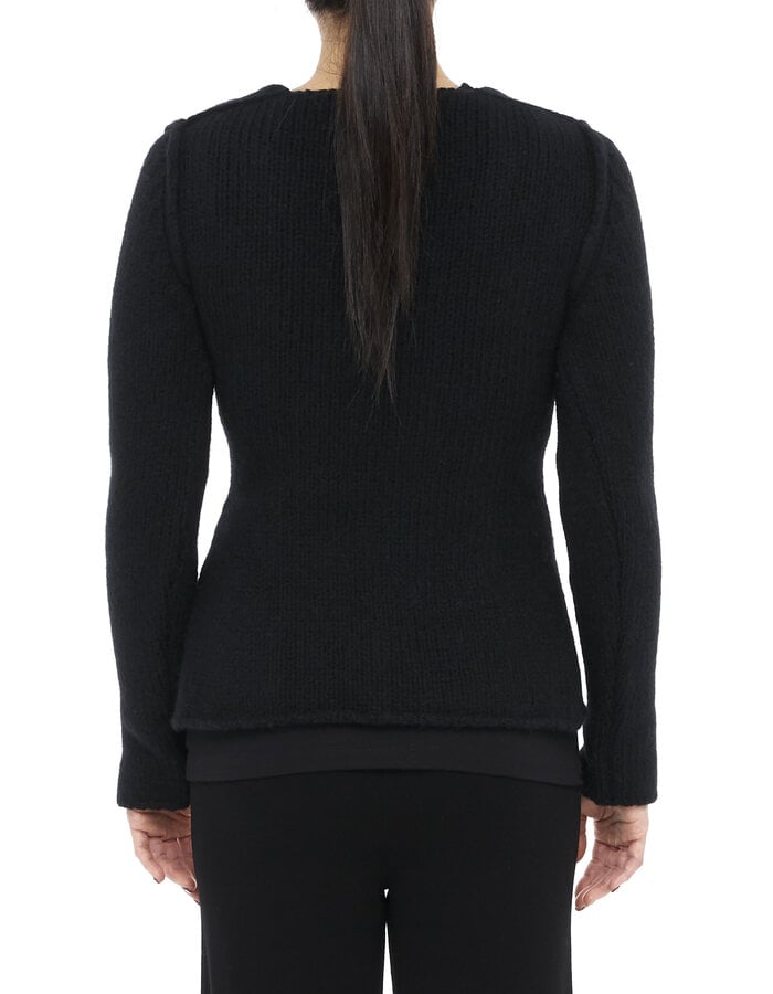 ISABEL BENENATO YAK & MERINO WOOL DISTRESSED SWEATER