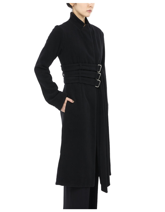 DAVIDS ROAD TRIPLE BELTED COAT W