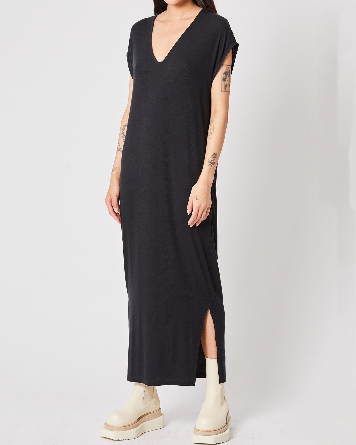 Ribbed V-Neck Tunic Dress by Thom Krom  Shop Untitled NYC - Shop Untitled  NYC