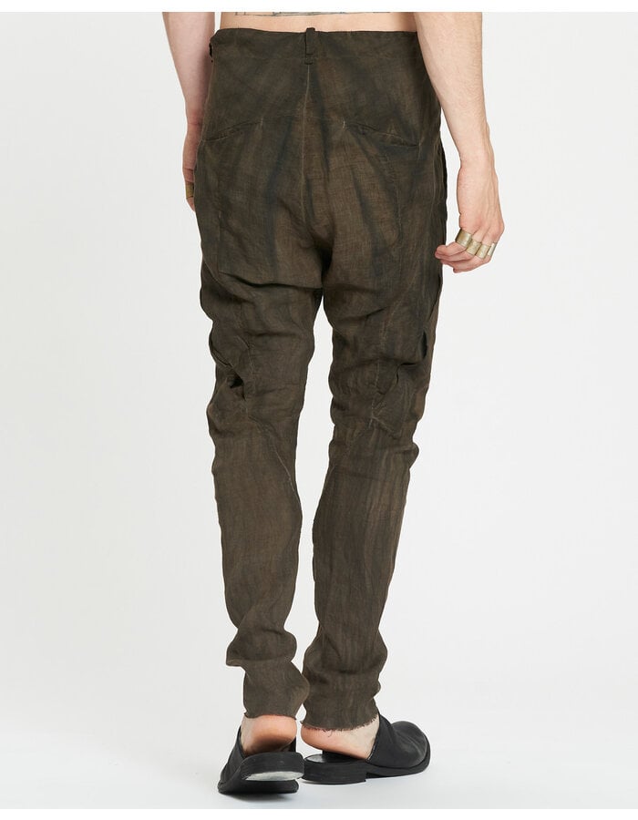 MASNADA SIDE PLEAT BAGGY PANTS - GRANITE