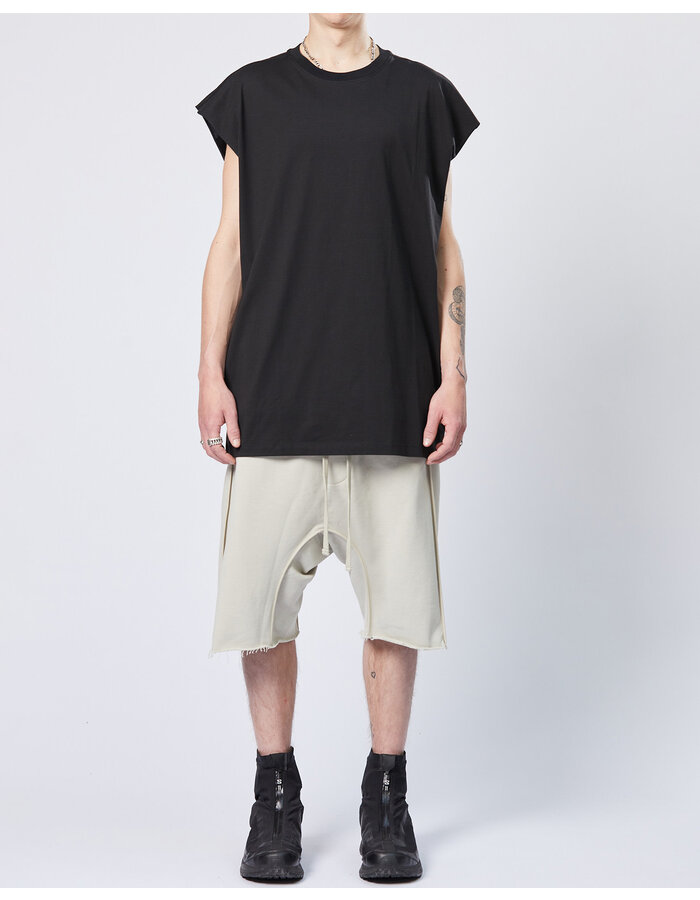 Stretch Cotton Tank Top in Black by Thom Krom | Shop Untitled NYC