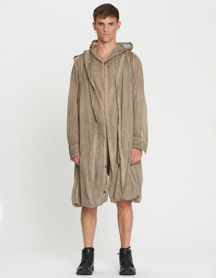 MASNADA LIGHT WEIGHT DOUBLED PARKA - SHALE