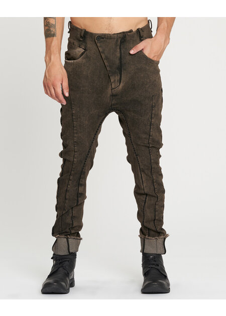 MASNADA RELAX SEAMED JEANS - BLACK CLAY