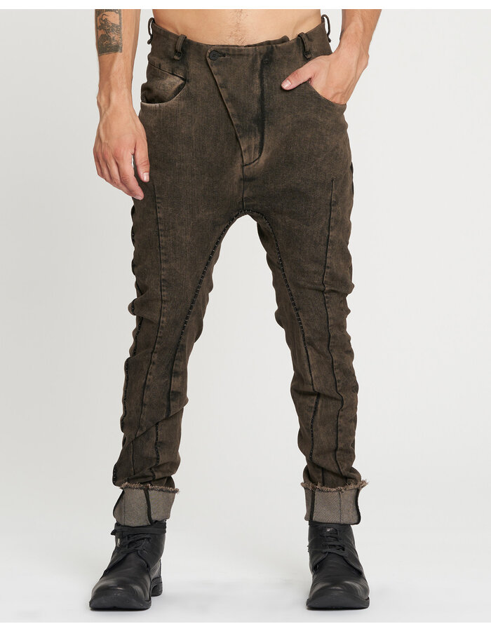 MASNADA RELAX SEAMED JEANS - BLACK CLAY