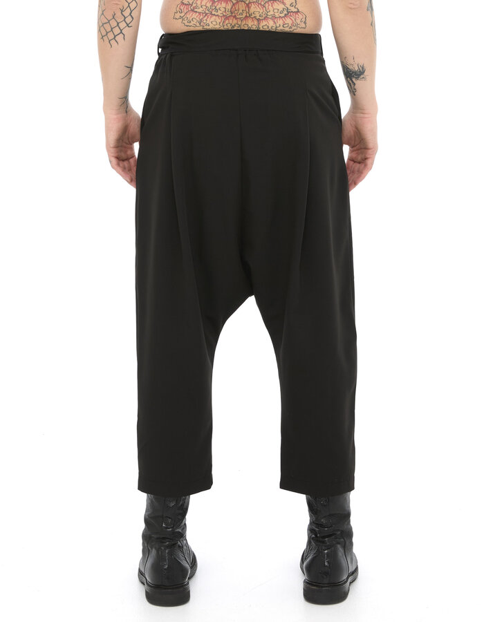 LA HAINE INSIDE US BELTED 3/4 TROUSER WITH PLEATING