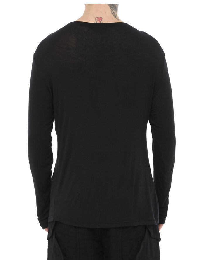 LA HAINE INSIDE US VISCOSE & SILK LONGSLEEVE - BLACK