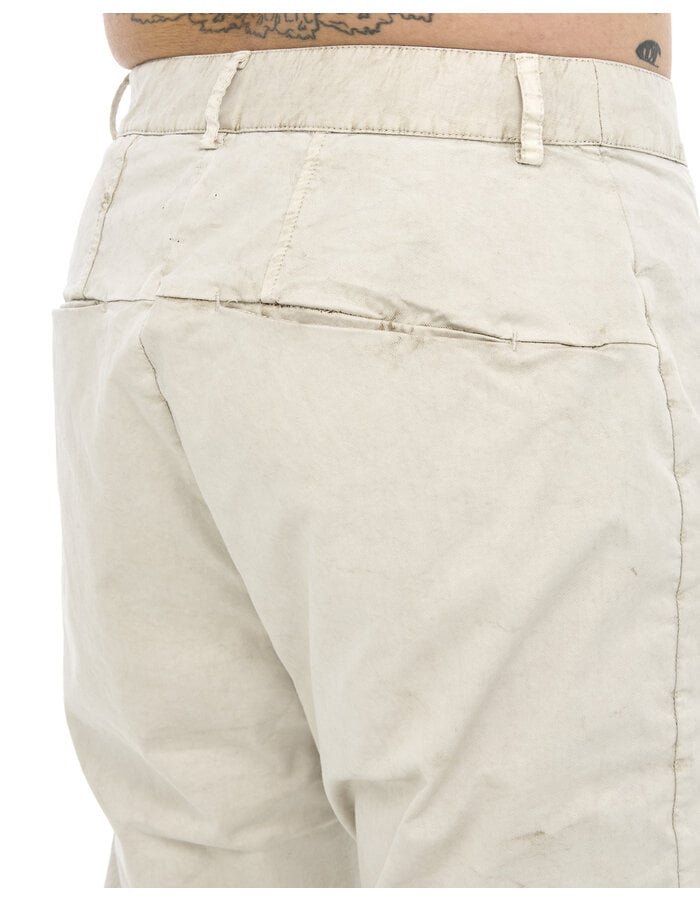 MD75 STRETCH COTTON RELAXED TROUSERS - OFF WHITE META