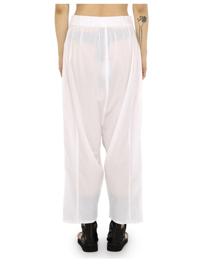 STUDIO B3 DONN DOUBLE COTTON GAUZE PANT - OFF WHITE