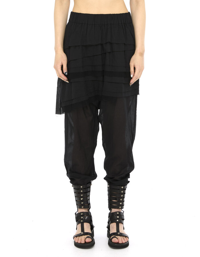 STUDIO B3 MIUX PANELED PANTS - BLACK