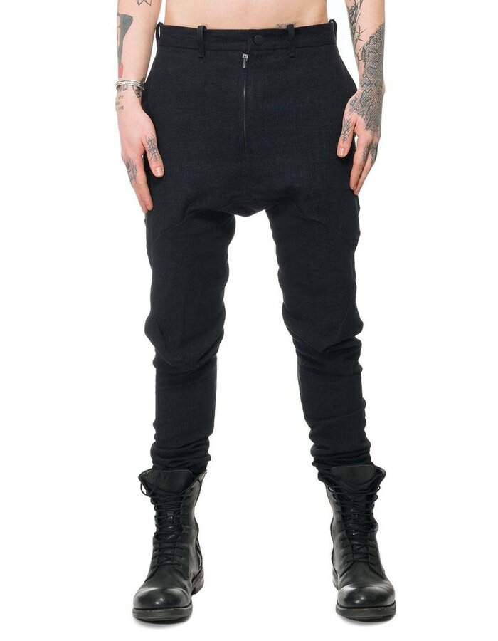 LEON EMANUEL BLANCK FORCED FITTED LONG PANTS