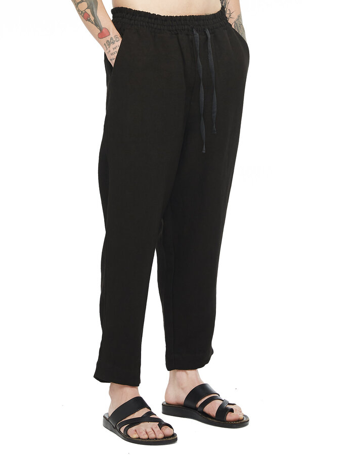 DAVIDS ROAD RELAXED LINEN PANT - BLACK