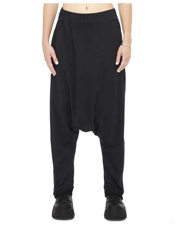 STUDIO B3 REVERSIBLE SEAMED COTTON DROP CROTCH PANT