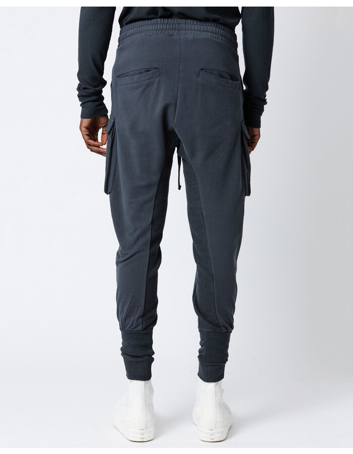 THOM KROM STRETCH COTTON DOUBLE CUFF CARGO JOGGER - FOREST