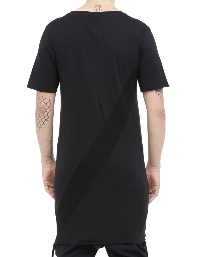 ARMY OF ME SPIRAL RIB PANEL T-SHIRT 37 - BLACK