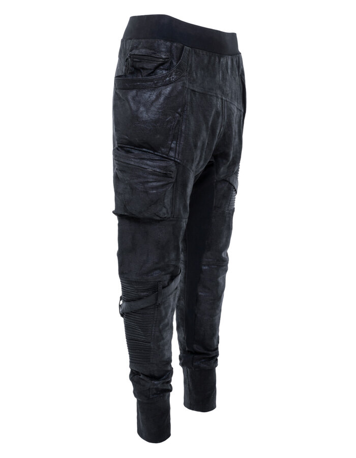 SYZMIC STUDIO TELOS COATED DROP CROTCH JOGGER