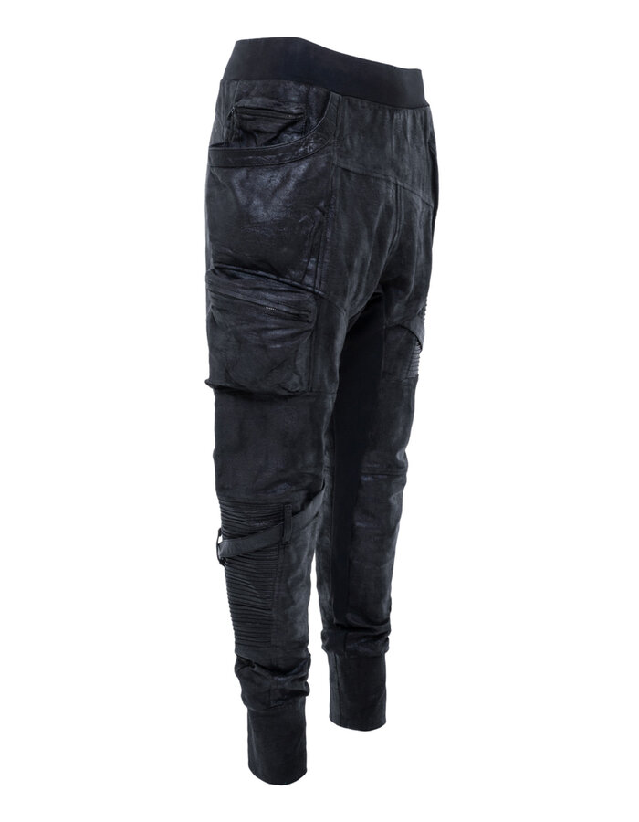 SYZMIC STUDIO TELOS COATED DROP CROTCH JOGGER