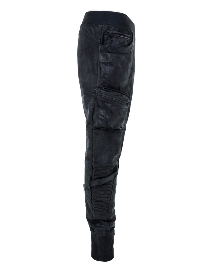 SYZMIC STUDIO TELOS COATED DROP CROTCH JOGGER
