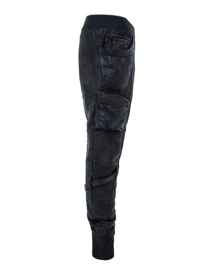 SYZMIC STUDIO TELOS COATED DROP CROTCH JOGGER
