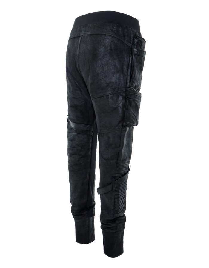 SYZMIC STUDIO TELOS COATED DROP CROTCH JOGGER