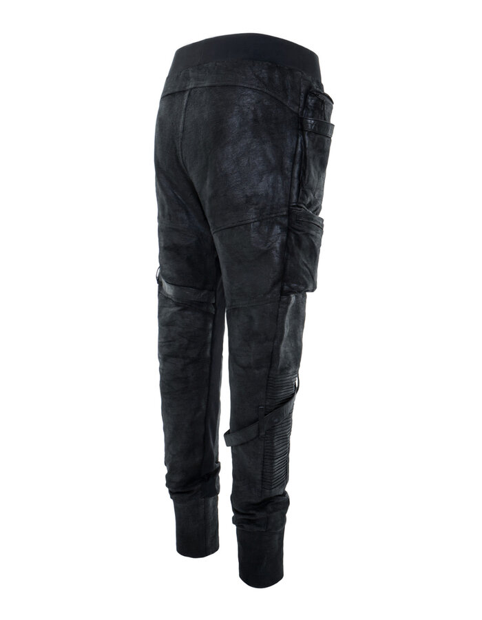 SYZMIC STUDIO TELOS COATED DROP CROTCH JOGGER